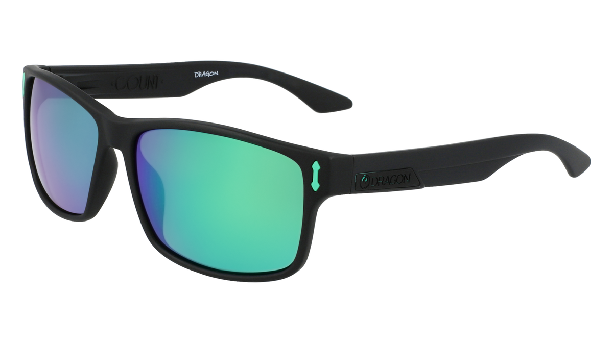 COUNT - Matte Black H2O with Polarized Lumalens Green Ionized Lens - NEW CHINA SKU
