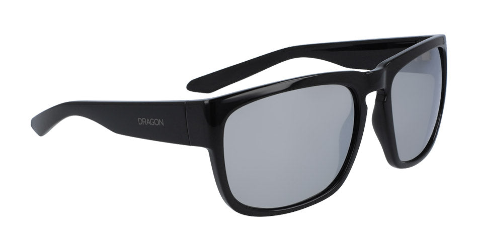 RUNE XL - Shiny Black with Silver Ionized Lens