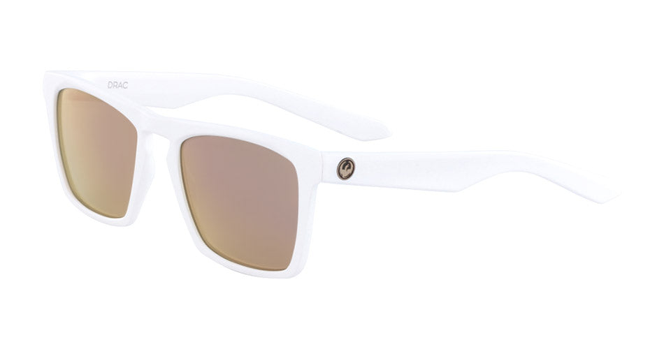DRAC - Matte White with Lumalens Rose Gold Ionized Lens