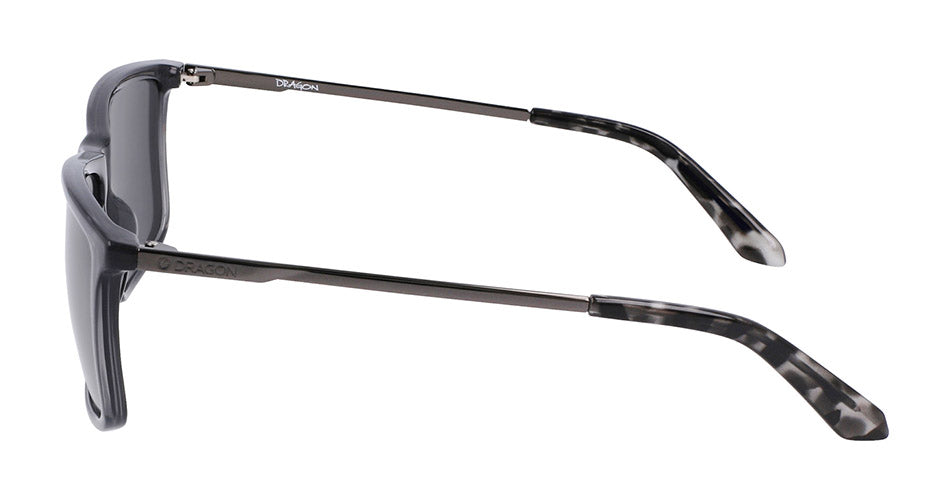 DAMIEN - Shiny Grey Crystal Black Tortoise with Lumalens Smoke Lens