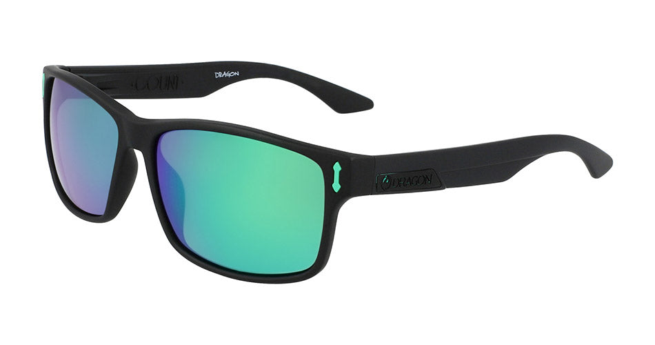 COUNT - Matte Black H2O with Polarized Lumalens Green Ionized Lens