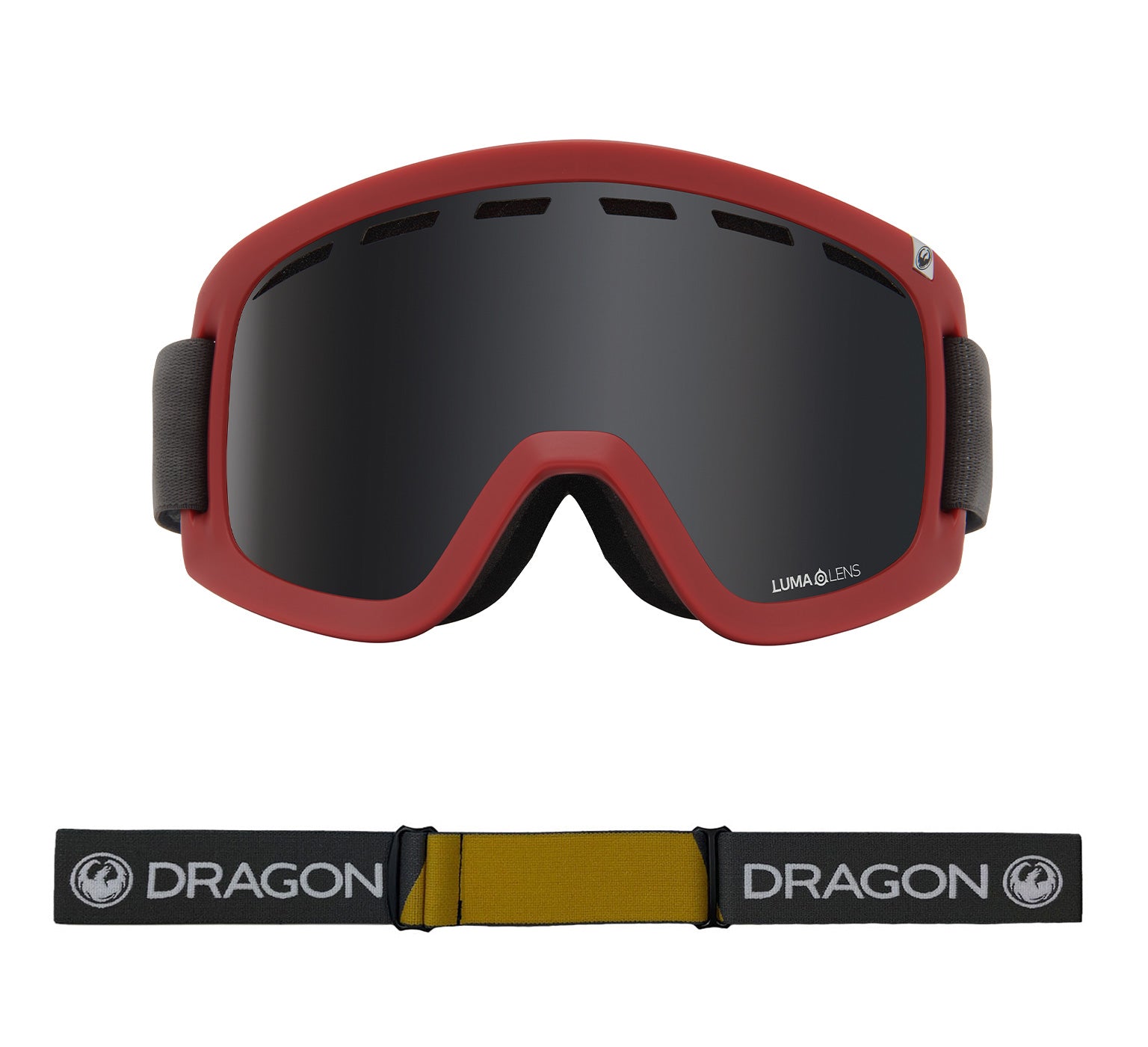 D1 OTG - Block Red with Lumalens Dark Smoke & Lumalens Rose Lens