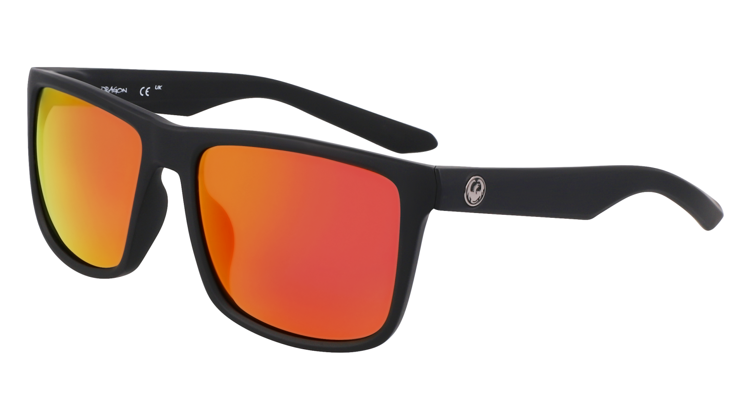 MERIDIEN - Matte Black with Polarized Lumalens Red Ionized Lens