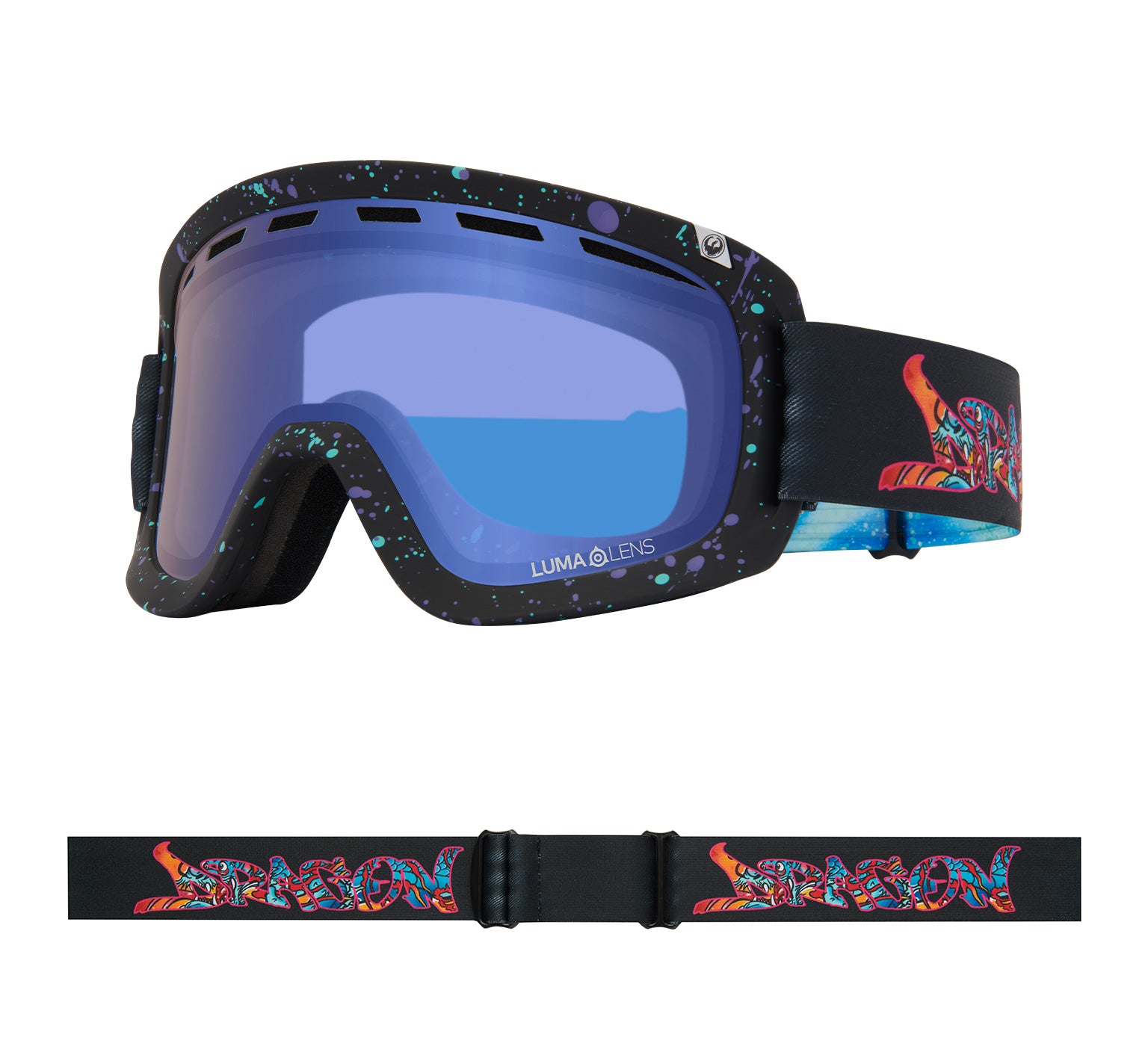 D1 OTG - Rattle Can with Lumalens Dark Smoke & Lumalens Flash Blue Lens