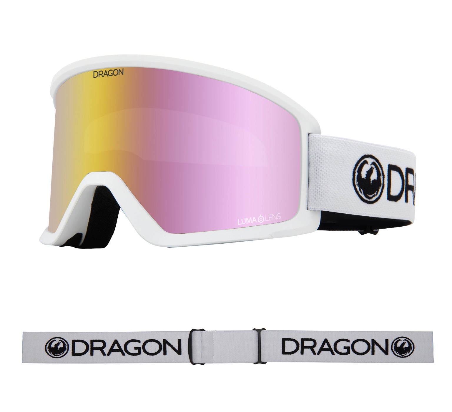 DX3 OTG - White with Lumalens Pink Ionized & Lumalens Dark Smoke Lens