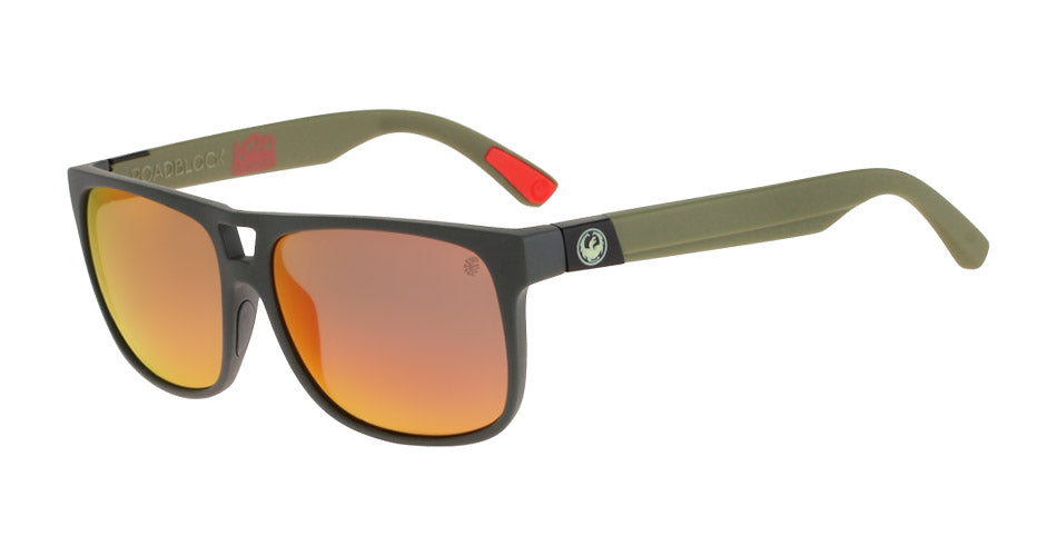 ROADBLOCK - Matte Magnet Grey H2O with Polarized Red Ionized Lens