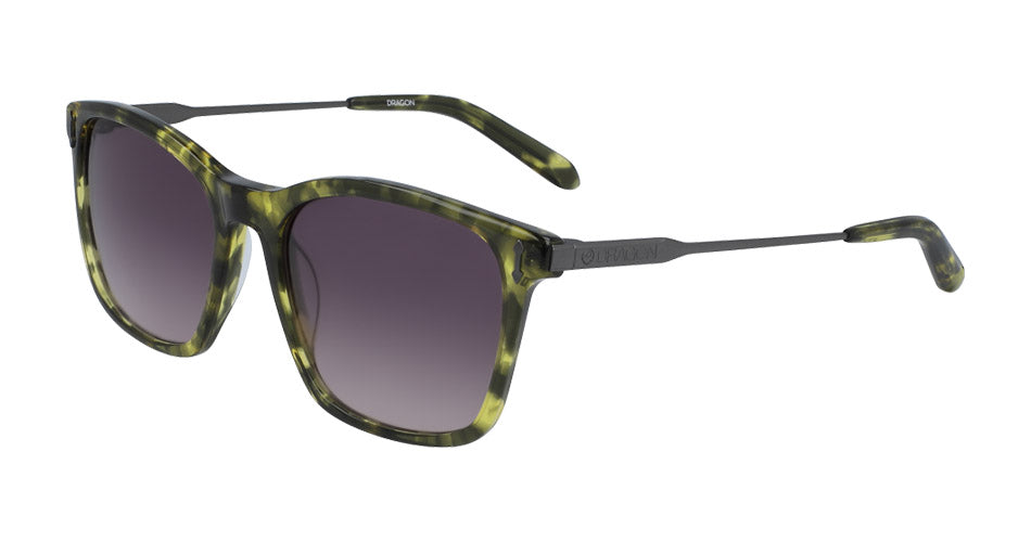 JAKE - Green Tortoise with Smoke Gradient Lens