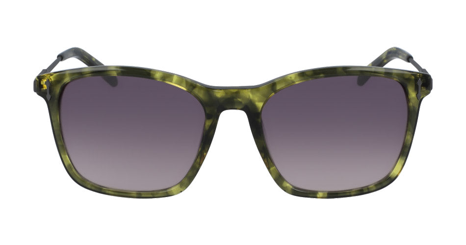 JAKE - Green Tortoise with Smoke Gradient Lens