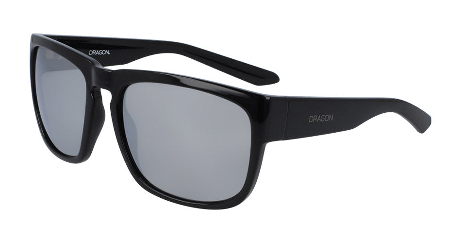 RUNE XL - Shiny Black with Silver Ionized Lens