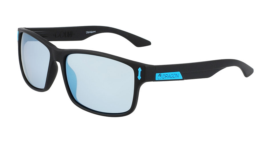 COUNT - Matte Black H2O with Polarized Lumalens Sky Blue Ionized Lens