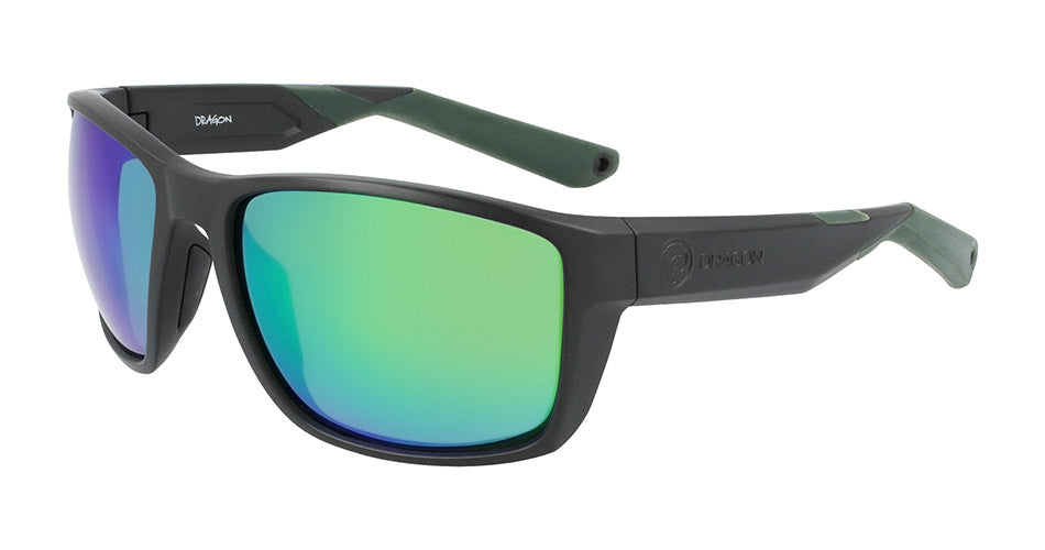REEL X - Matte Grey H2O with Polarized Lumalens Green Ionized Lens