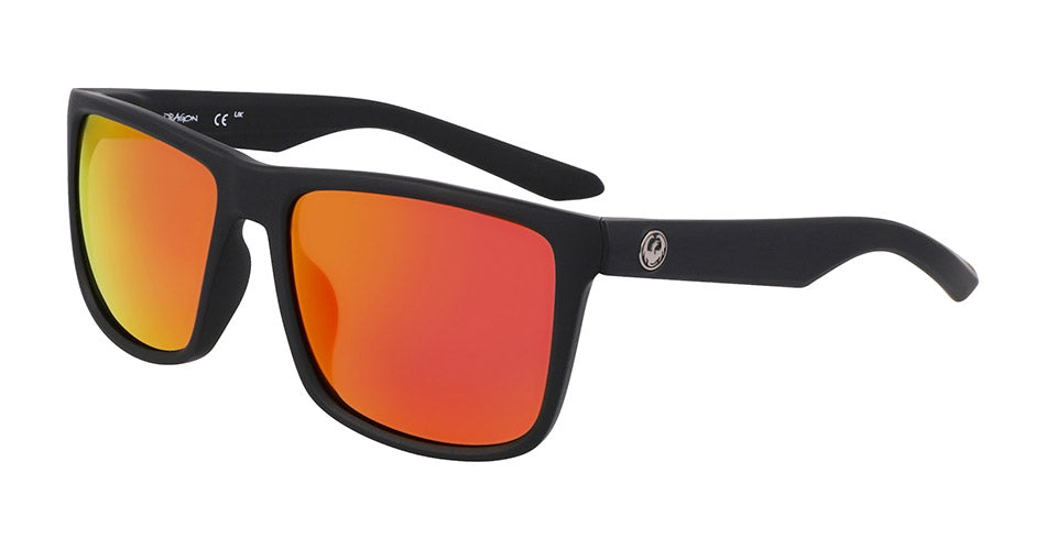 MERIDIEN - Matte Black with Polarized Lumalens Red Ionized Lens