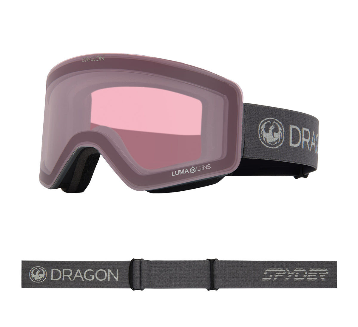 R1 OTG - Polar Grey Spyder Collab with Lumalens Red Ionized & Lumalens Light Rose Lens