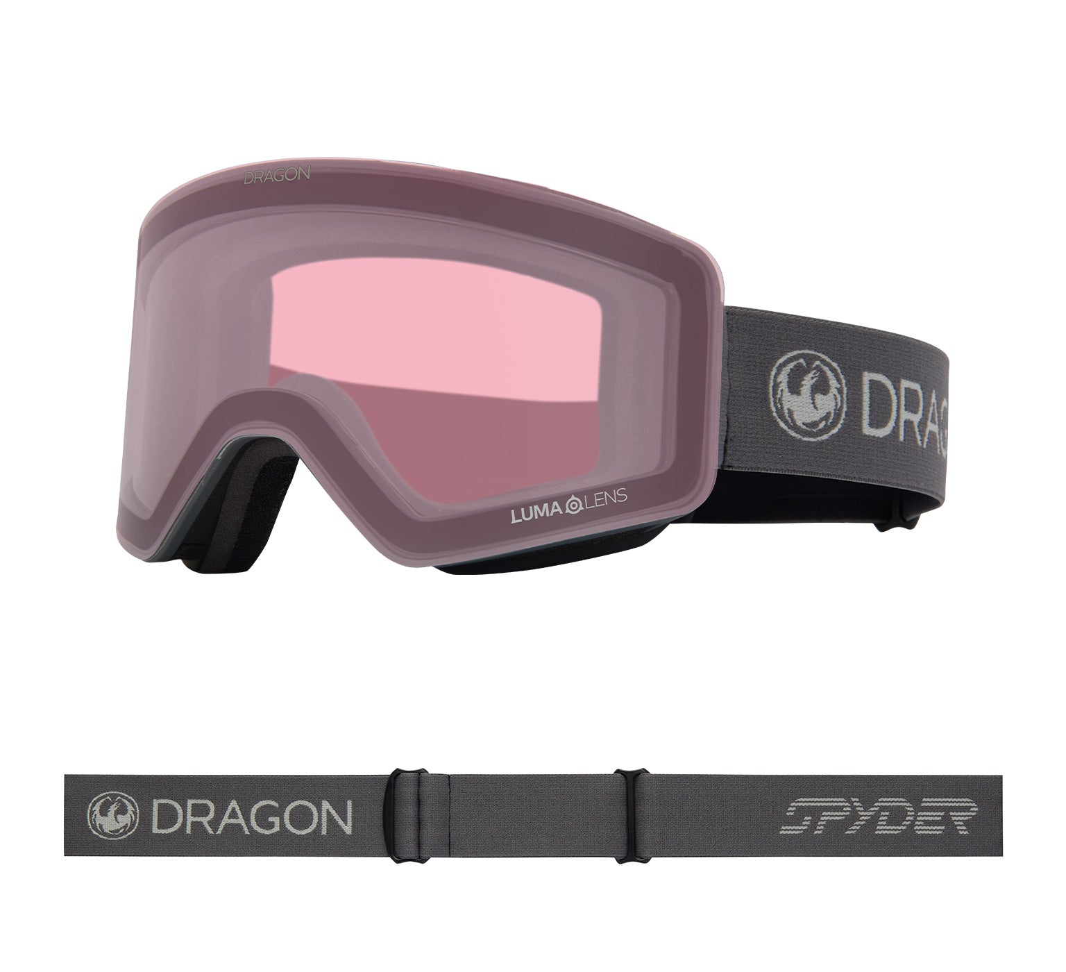 R1 OTG - Polar Grey Spyder Collab with Lumalens Red Ionized & Lumalens Light Rose Lens