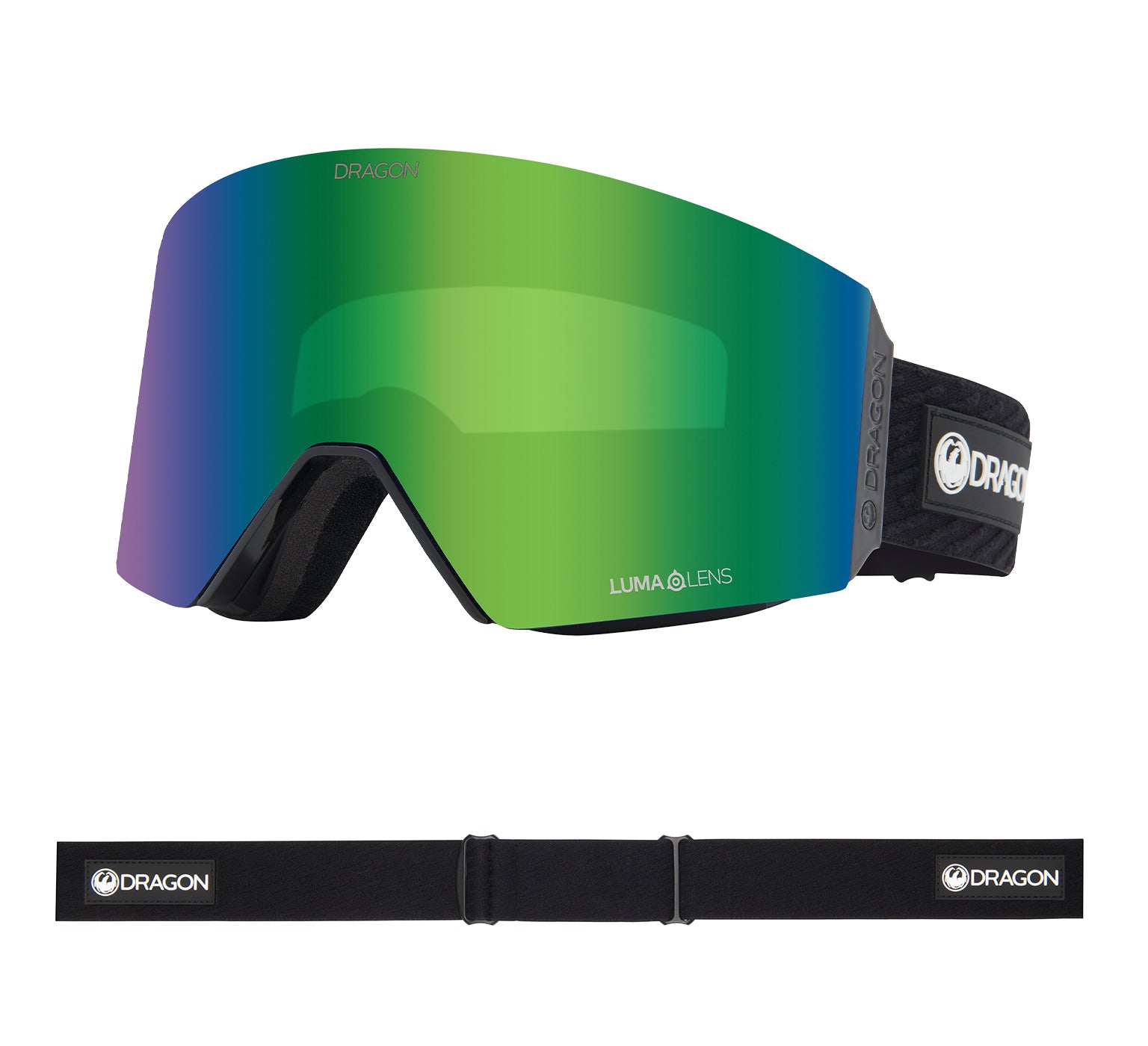 RVX MAG OTG - Icon Green with Lumalens Green Ionized & Lumalens Amber Lens  DRG109-013 - Dragon Alliance UK