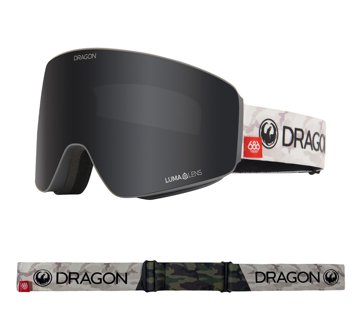 PXV - 686 Camo with Lumalens Dark Smoke &amp; Lumalens Rose Lens