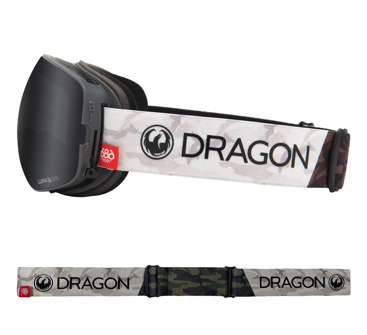 X2s - 686 Camo with Lumalens Dark Smoke & Lumalens Rose Lens