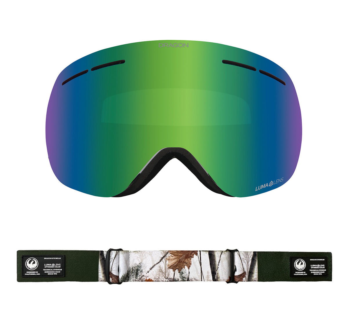 X1s - Alpine Camo with Lumalens Green Ionized & Lumalens Amber Lens