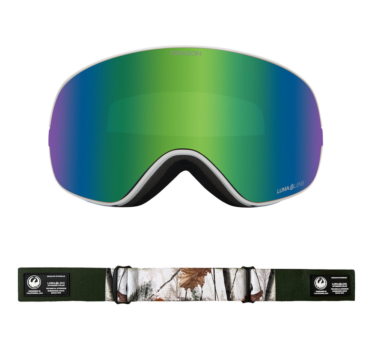 X2s - Alpine Camo with Lumalens Green Ionized & Lumalens Amber Lens