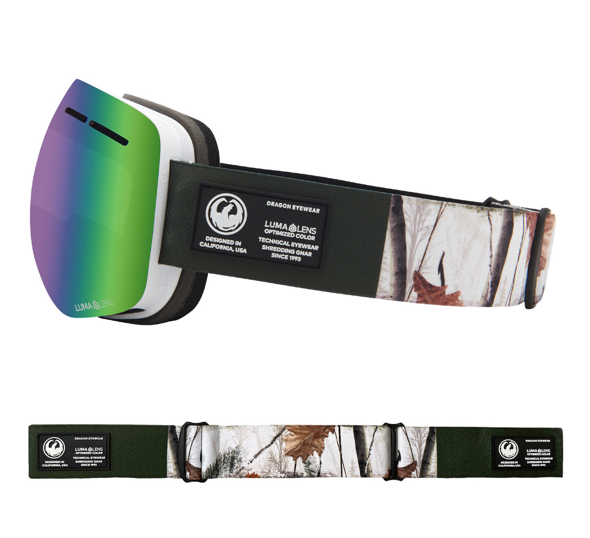 X1s - Alpine Camo with Lumalens Green Ionized & Lumalens Amber Lens