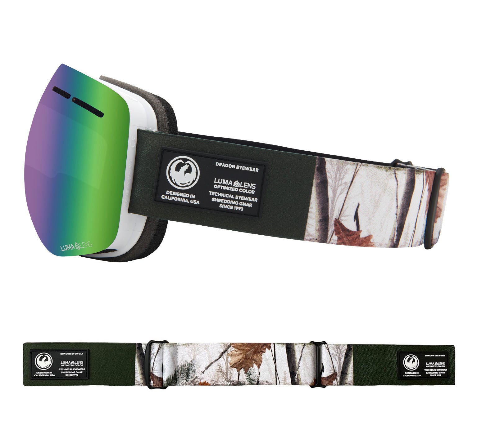 X1s - Alpine Camo with Lumalens Green Ionized & Lumalens Amber Lens