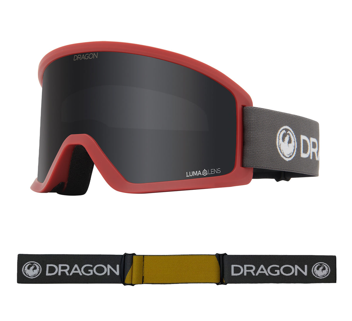 DX3 OTG - Block Red with Lumalens Dark Smoke Lens