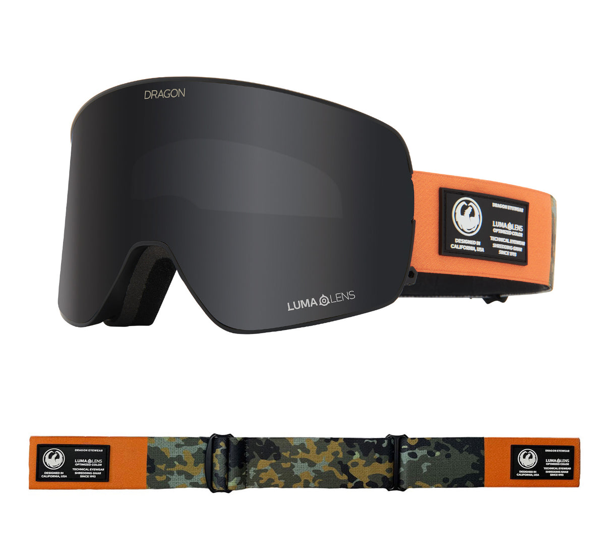 NFX2 - Bush Camo with Lumalens Dark Smoke &amp; Lumalens Amber Lens