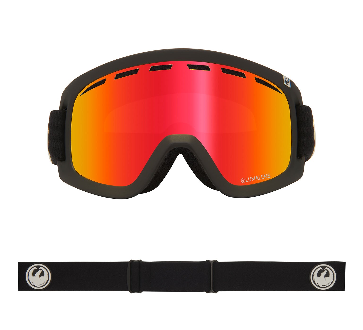 D1 OTG - Black with Lumalens Red Ionized & Lumalens Rose Lens