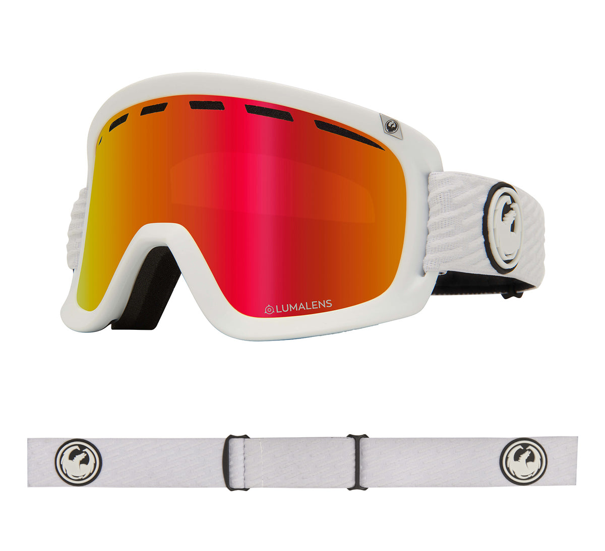 D1 OTG - PK White with Lumalens Red Ionized &amp; Lumalens Pink Ionized Lens