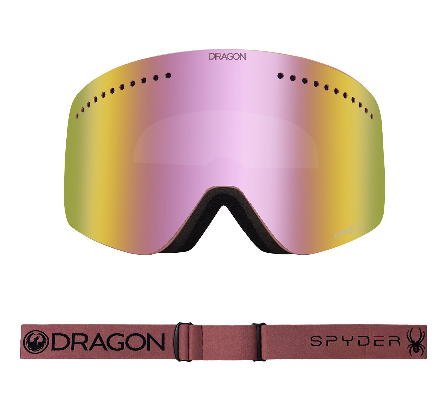 NFX - Dusty Rose Spyder Collab with Lumalens Pink Ionized & Lumalens Dark Smoke Lens