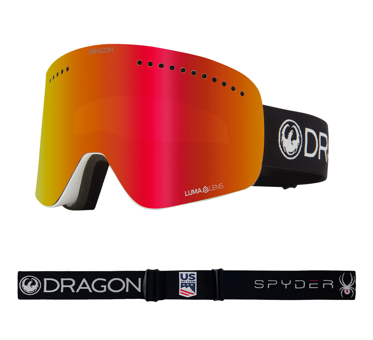 NFX - Ebony Spyder Collab with Lumalens Red Ionized &amp; Lumalens Light Rose Lens