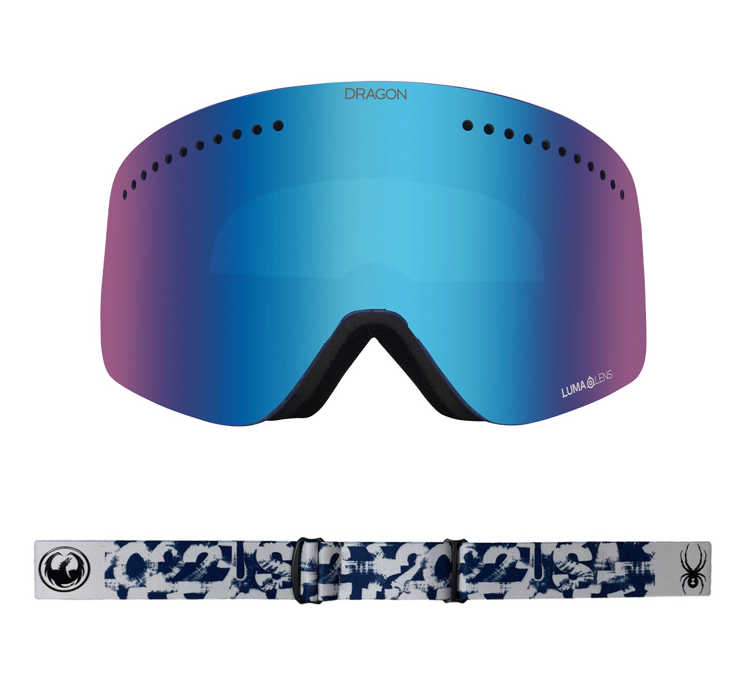 NFX - Eric Haze Spyder Collab with Lumalens Blue Ionized & Lumalens Light Rose Lens