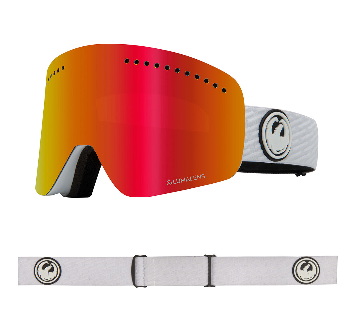 NFX - PK White with Lumalens Red Ionized &amp; Lumalens Pink Ionized Lens