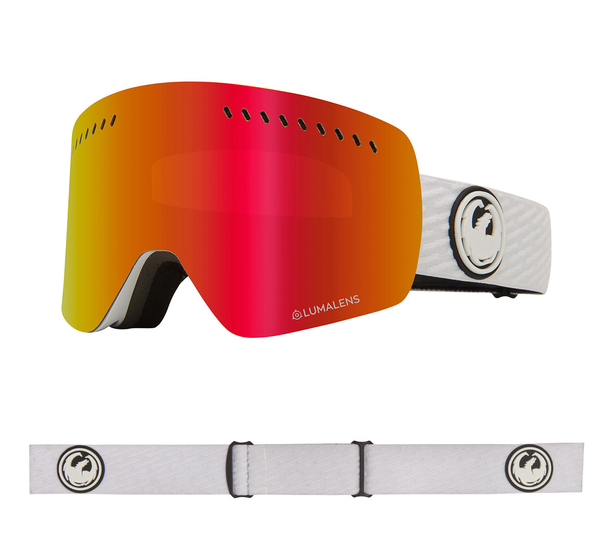 NFXs - PK White with Lumalens Red Ionized &amp; Lumalens Pink Ionized Lens