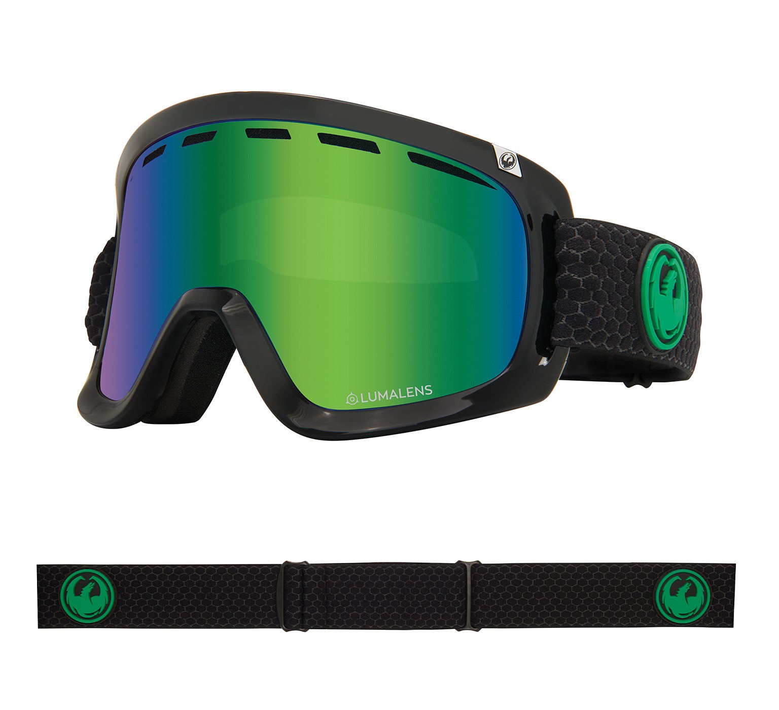 D1 OTG - Split with Lumalens Green Ionized & Lumalens Amber Lens