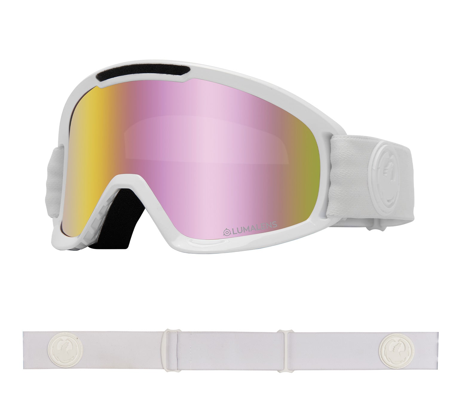DX2 - Whiteout with Lumalens Dark Smoke & Lumalens Pink Ionized Lens